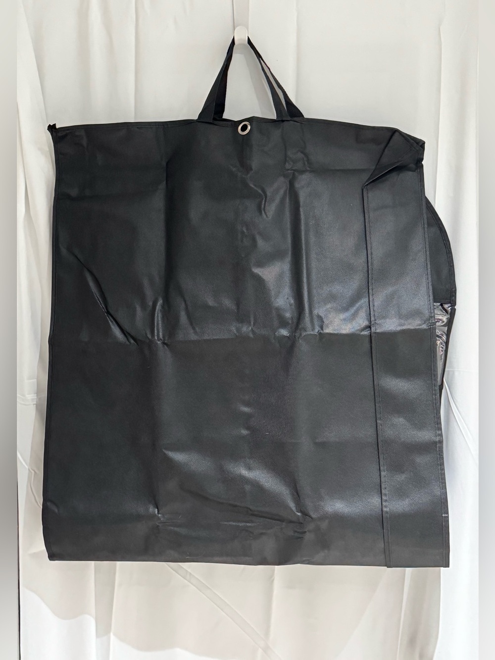 Two Black Hanging Garment Bags With Mesh Pockets. - Picture 9 of 14